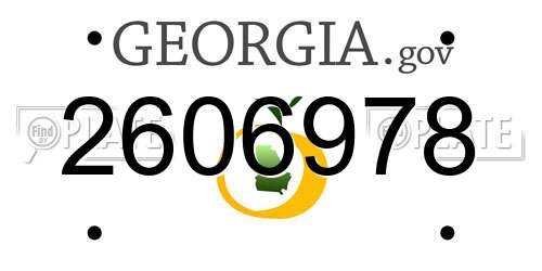 2606978 Georgia License Plate