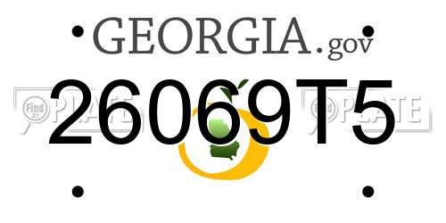 26069T5 Georgia License Plate