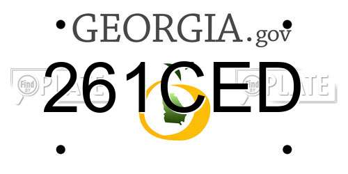 261CED Georgia License Plate