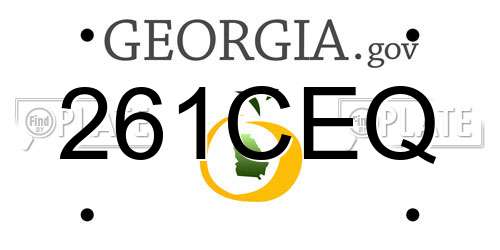 261CEQ Georgia License Plate
