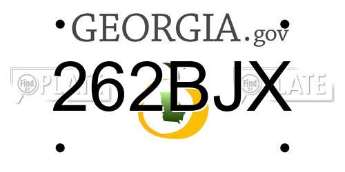 262BJX Georgia License Plate