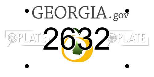 2632 Georgia License Plate
