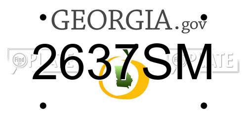 2637SM Georgia License Plate