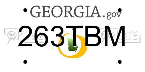 263TBM Georgia License Plate