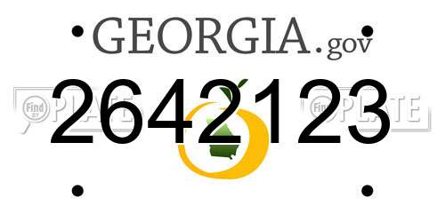 2642123 Georgia License Plate
