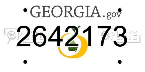 2642173 Georgia License Plate