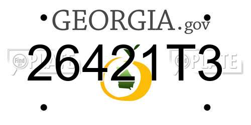 26421T3 Georgia License Plate