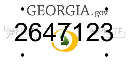 2647123 Georgia License Plate