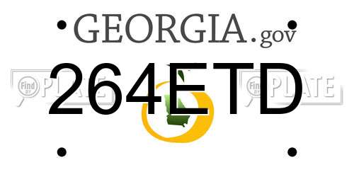 264ETD Georgia License Plate