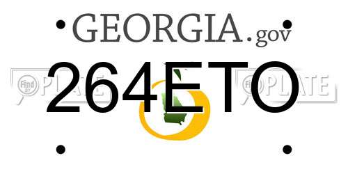 264ETO Georgia License Plate