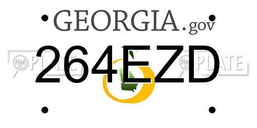 264EZD Georgia License Plate