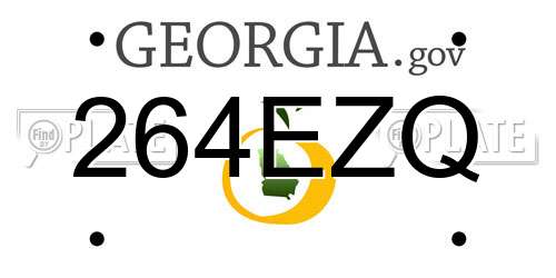 264EZQ Georgia License Plate