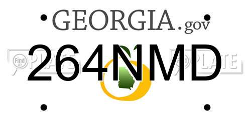 264NMD Georgia License Plate
