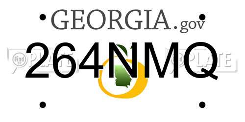 264NMQ Georgia License Plate