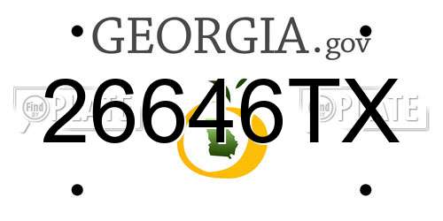 26646TX Georgia License Plate