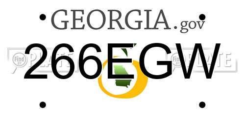 266EGW Georgia License Plate