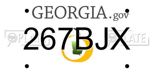 267BJX Georgia License Plate