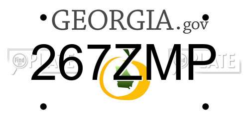 267ZMP Georgia License Plate