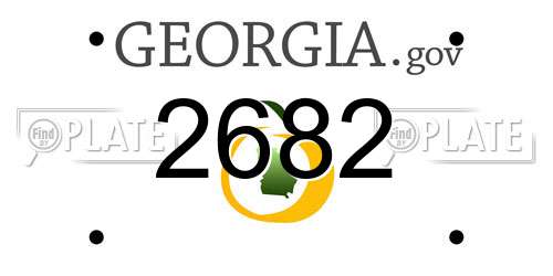 2682 Georgia License Plate