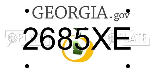 2685XE Georgia License Plate