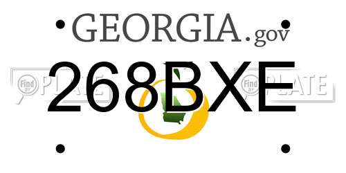 268BXE Georgia License Plate