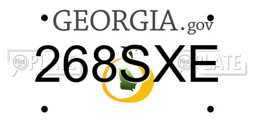 268SXE Georgia License Plate