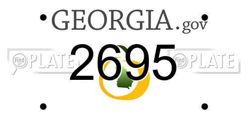 2695 Georgia License Plate