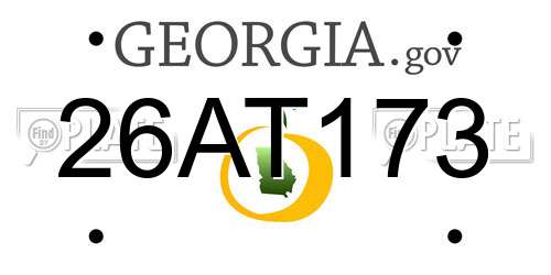 26AT173 Georgia License Plate