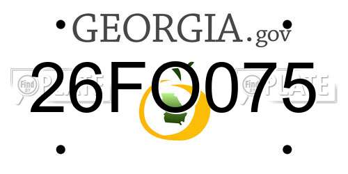 26FO075 Georgia License Plate