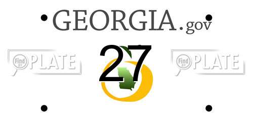 27 Georgia License Plate