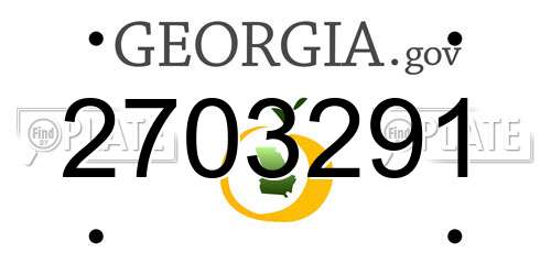 2703291 Georgia License Plate