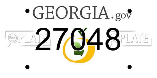 27048 Georgia License Plate