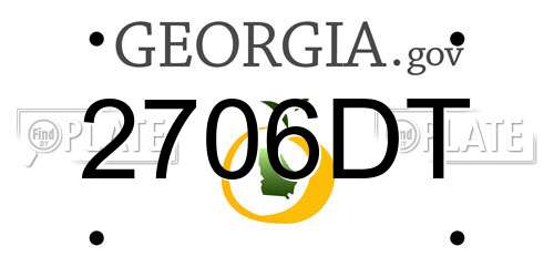 2706DT Georgia License Plate