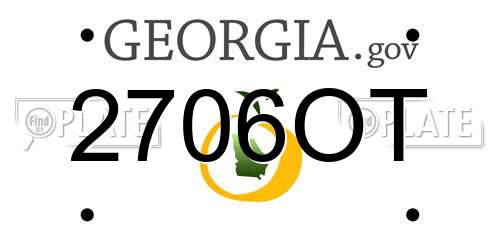 2706OT Georgia License Plate