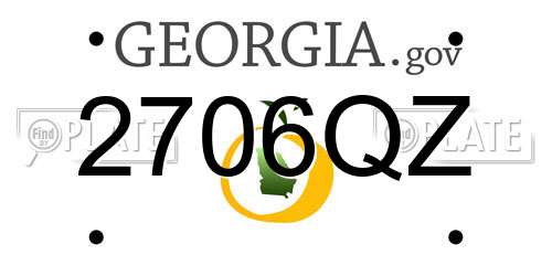 2706QZ Georgia License Plate
