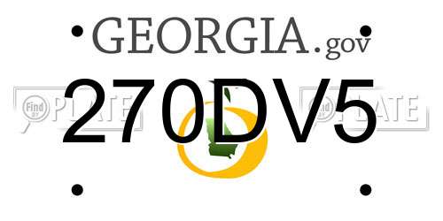 270DV5 Georgia License Plate