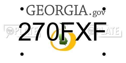 270FXF Georgia License Plate