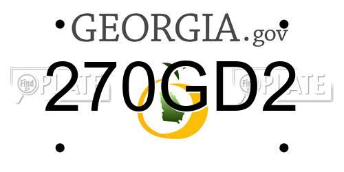270GD2 Georgia License Plate