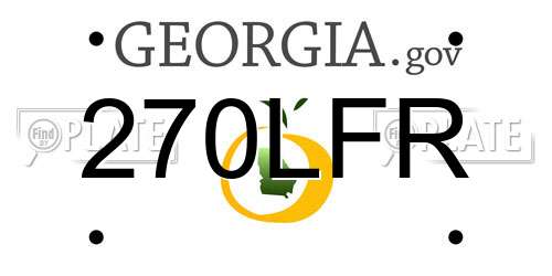 270LFR Georgia License Plate