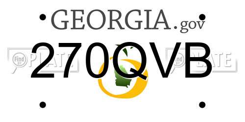 270QVB Georgia License Plate
