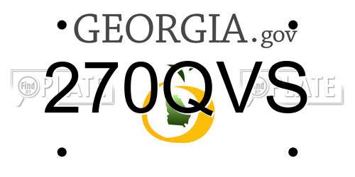 270QVS Georgia License Plate