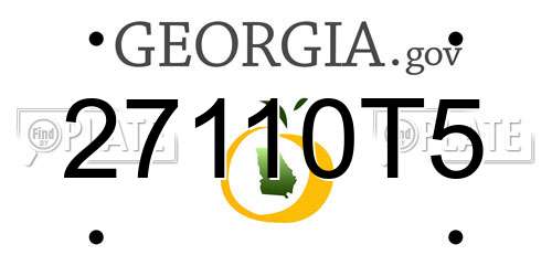27110T5 Georgia License Plate