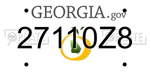 27110Z8 Georgia License Plate