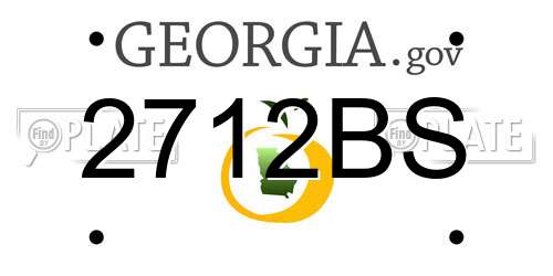 2712BS Georgia License Plate