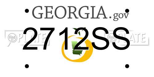 2712SS Georgia License Plate