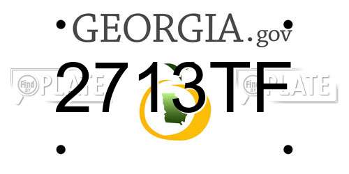 2713TF Georgia License Plate