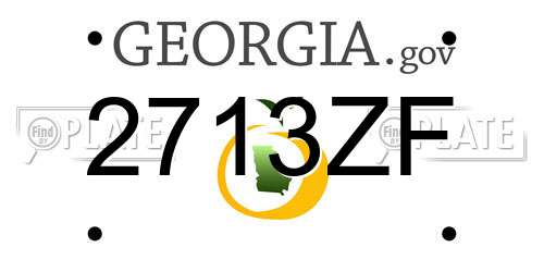 2713ZF Georgia License Plate