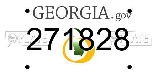 271828 Georgia License Plate