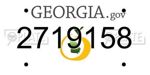 2719158 Georgia License Plate