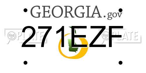 271EZF Georgia License Plate
